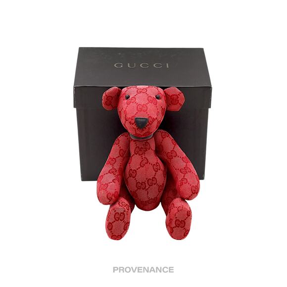 🔴 Gucci Teddy Bear - Red GG Canvas - Picture 1 of 11